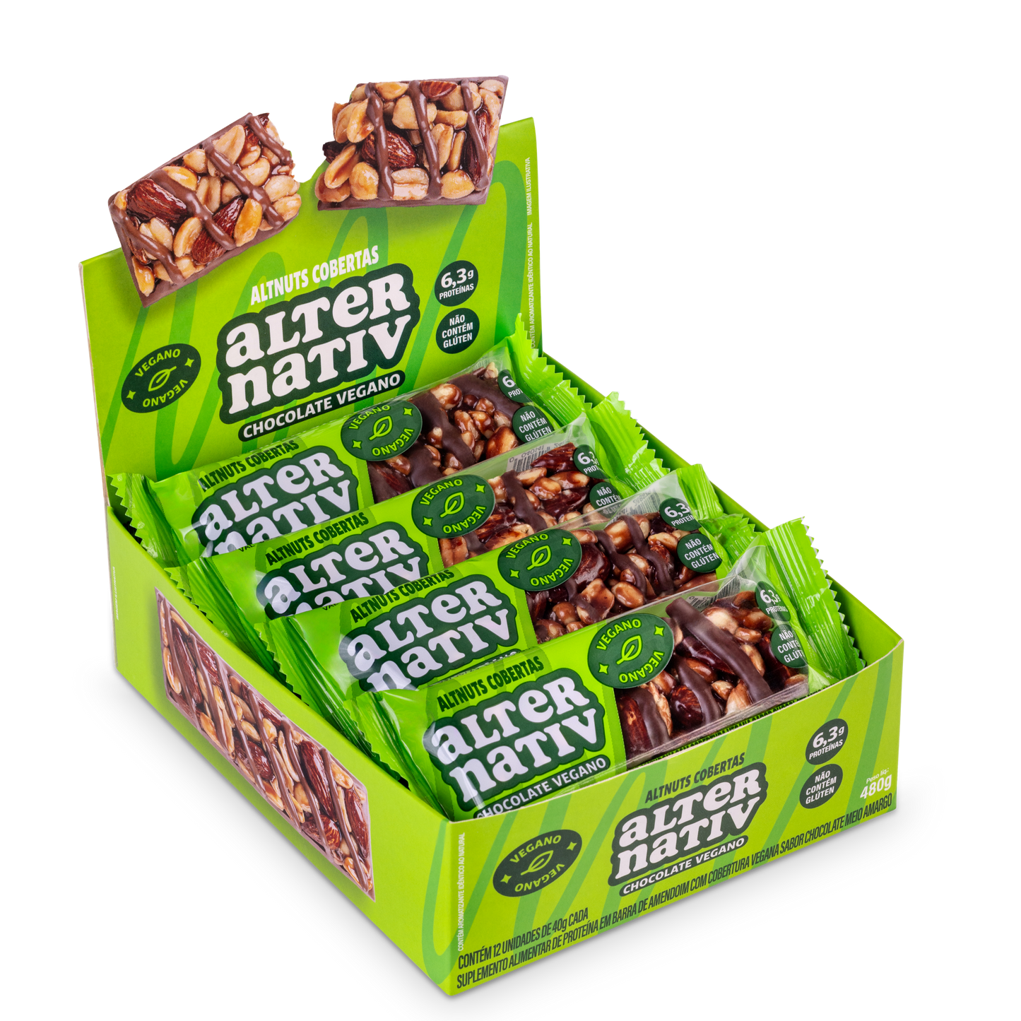 ALTNUTS CHOCOLATE VEGANO 40g (12 unid.)